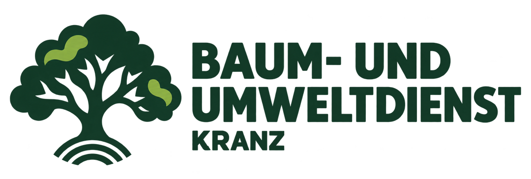 Baum- und Umweltdienst Kranz. Logo mit Baum und Jahresringen.